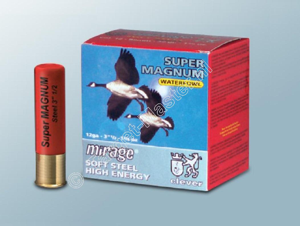 Clever Mirage SUPER MAGNUM Waterfowl T3 Hagelmunitie 12/89/16 Kaliber 12 lading 39 gram #4 verpakking 25